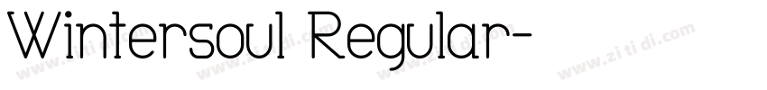 Wintersoul Regular字体转换